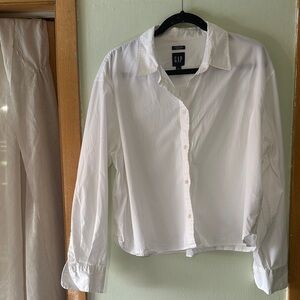GAP White Button Down Shirt for Women
